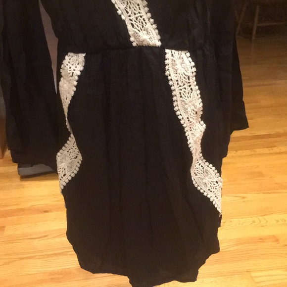 White dress nwot black with ivory detail large - Picture 6 of 7